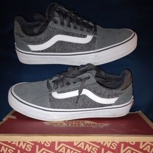 Vans Men's Gray and White Sneakers